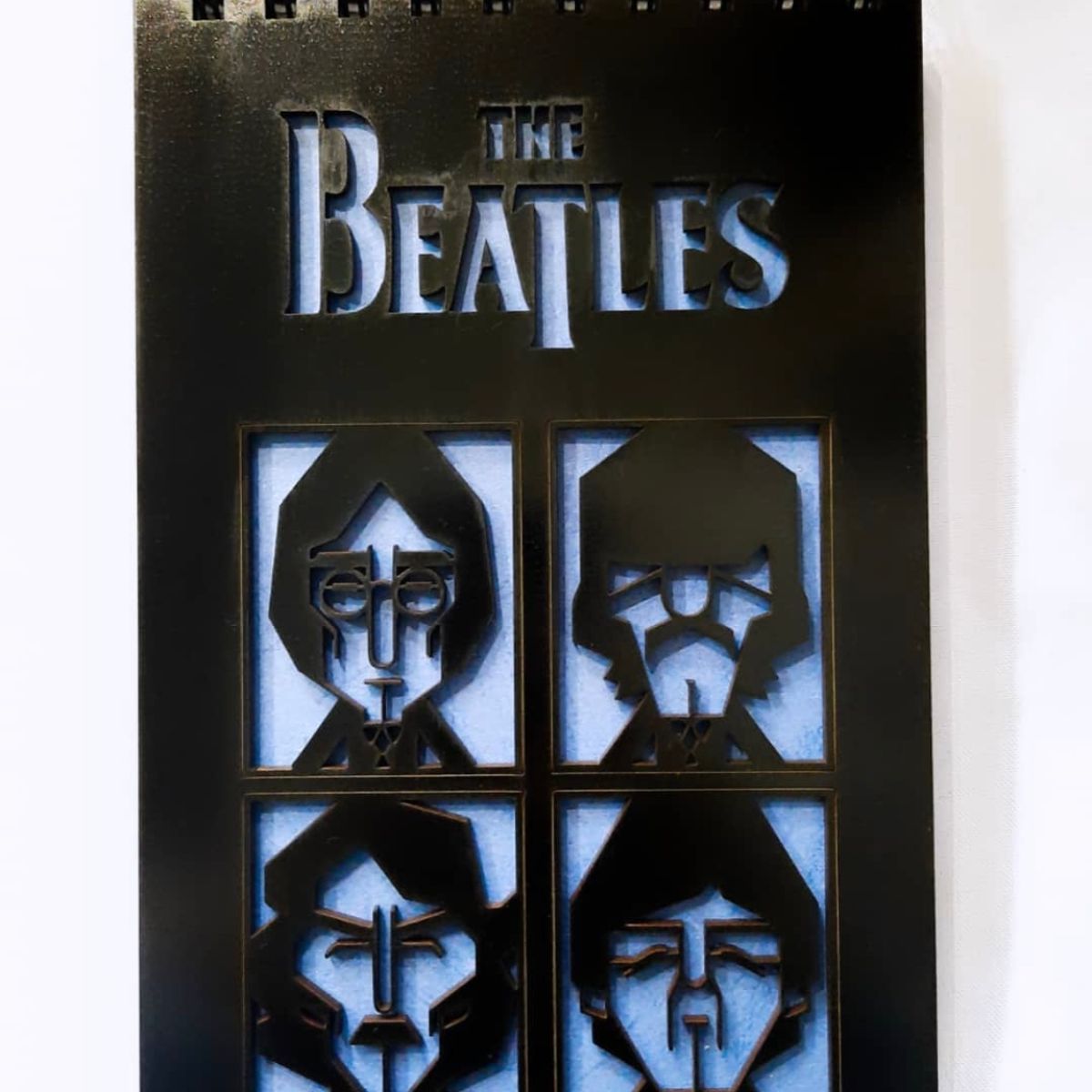 GENERICO - Croquera The Beatles con tapa de madera negro