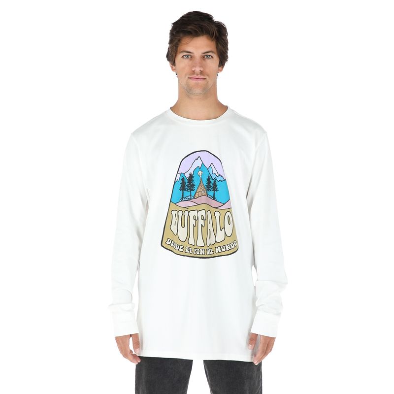 BUFFALO CHILE - Polera Refugio Blanco Hombre