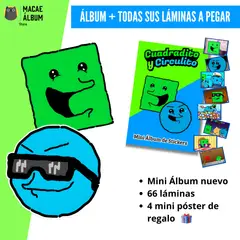 GENERICO - Mini álbum Cuadradito y Circulito + Todas Sus Láminas A Pegar