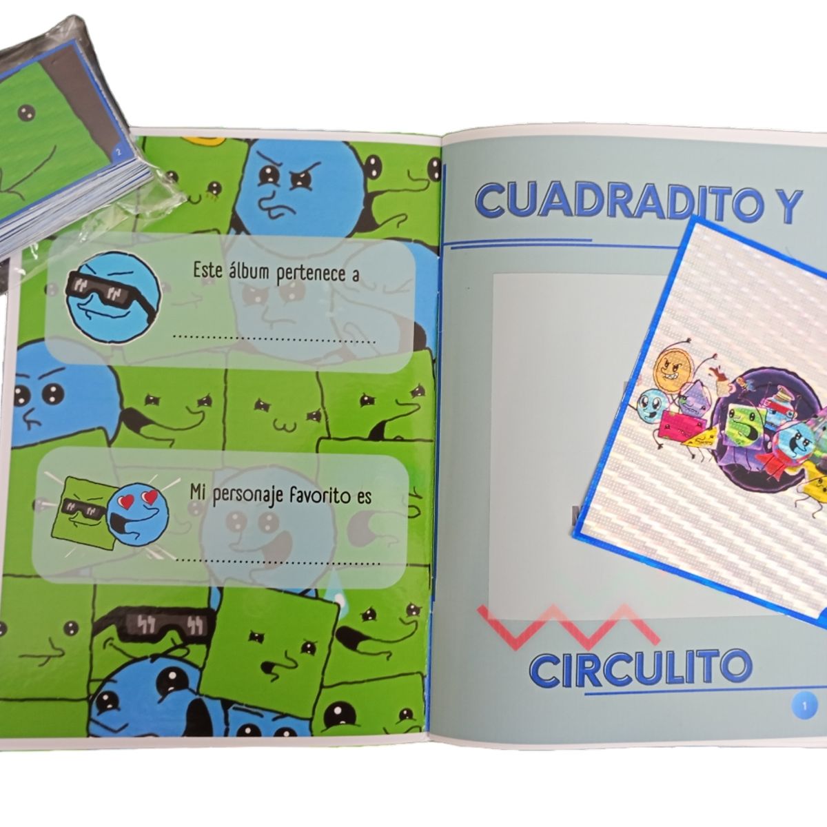 GENERICO - Mini álbum Cuadradito y Circulito + Todas Sus Láminas A Pegar