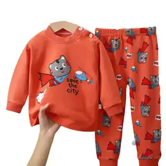 KIVARA - Pijama Niño Infantil Manga Larga Algodon Save The City