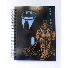 GENERICO - Cuaderno Batman con tapa de madera negro