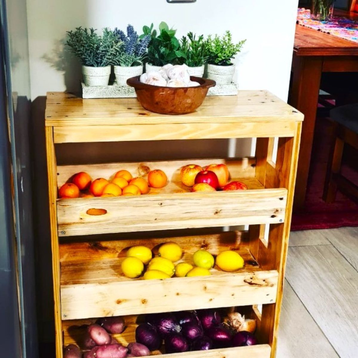 GENERICO - Frutero de Madera Rústico Anai