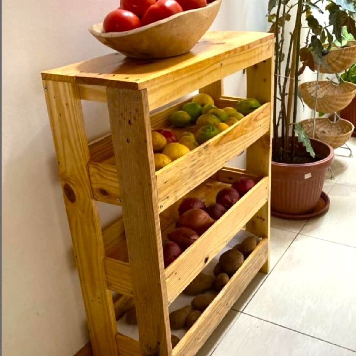 GENERICO - Frutero de Madera Rústico Anai