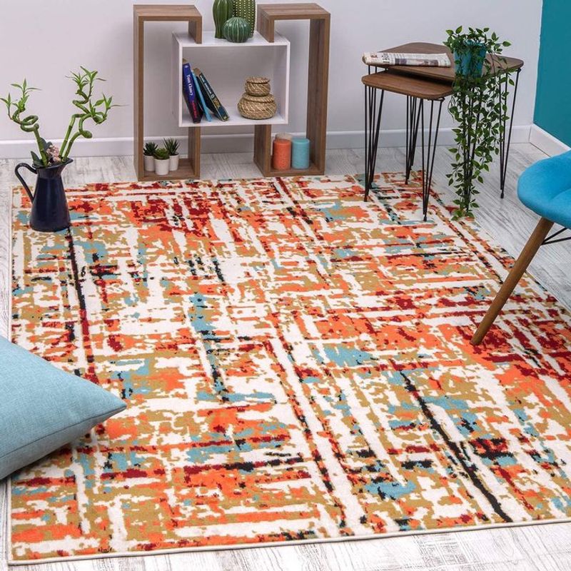 MROTTO - ALFODIA Alfombra Blanco Moderno 152x213 cm