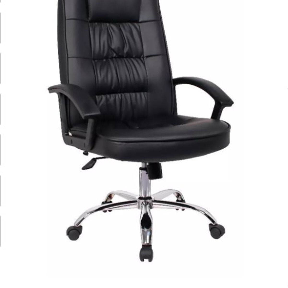 GENERICO - Sillón Ejecutivo Cuero Pu Negro Silla Reclinable Con Apoyabrazos