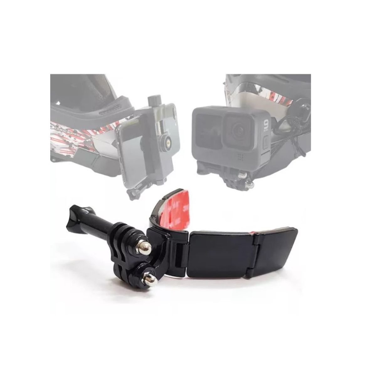 GENERICO - Soporte Casco Moto Frontal Cámaras Para Gopro Sony