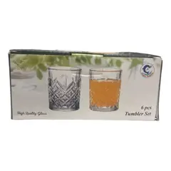 GENERICO - Set De 6 Vasos Shot Time Tequila Tallados 60ml