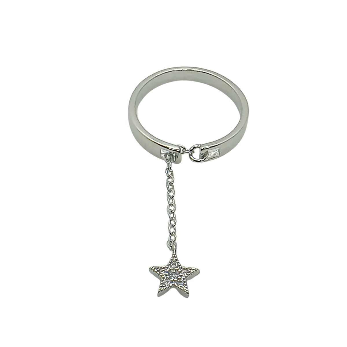 GENERICO - Anillo Cadena Estrella de Plata…