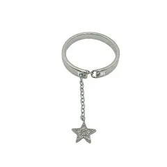 GENERICO - Anillo Cadena Estrella de Plata…
