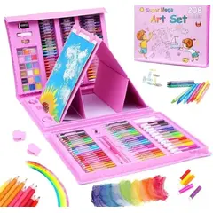 GENERICO - Set kit De Arte Maleta 208 Piezas lápices de Colores