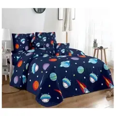 COMPRAPO - Cubrecama Quilt Infantil Liviano 1.5 Pza Mod Platillos y Planetas