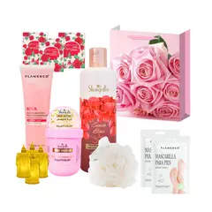 GENERICO - Set Spa Baño Gel Crema Exfoliante Hidratante Regalo Mamá