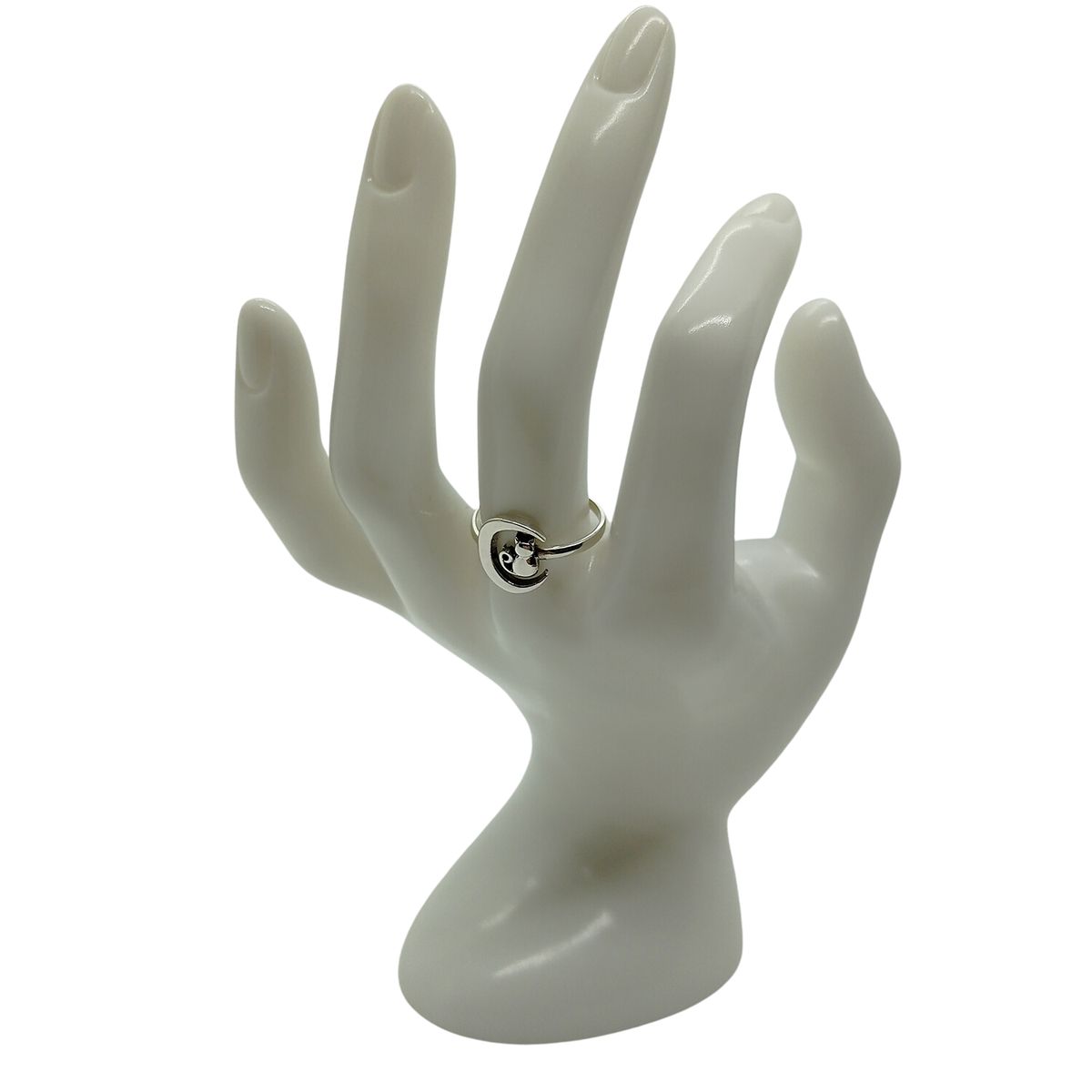 GENERICO - Anillo Gato y Luna de Plata