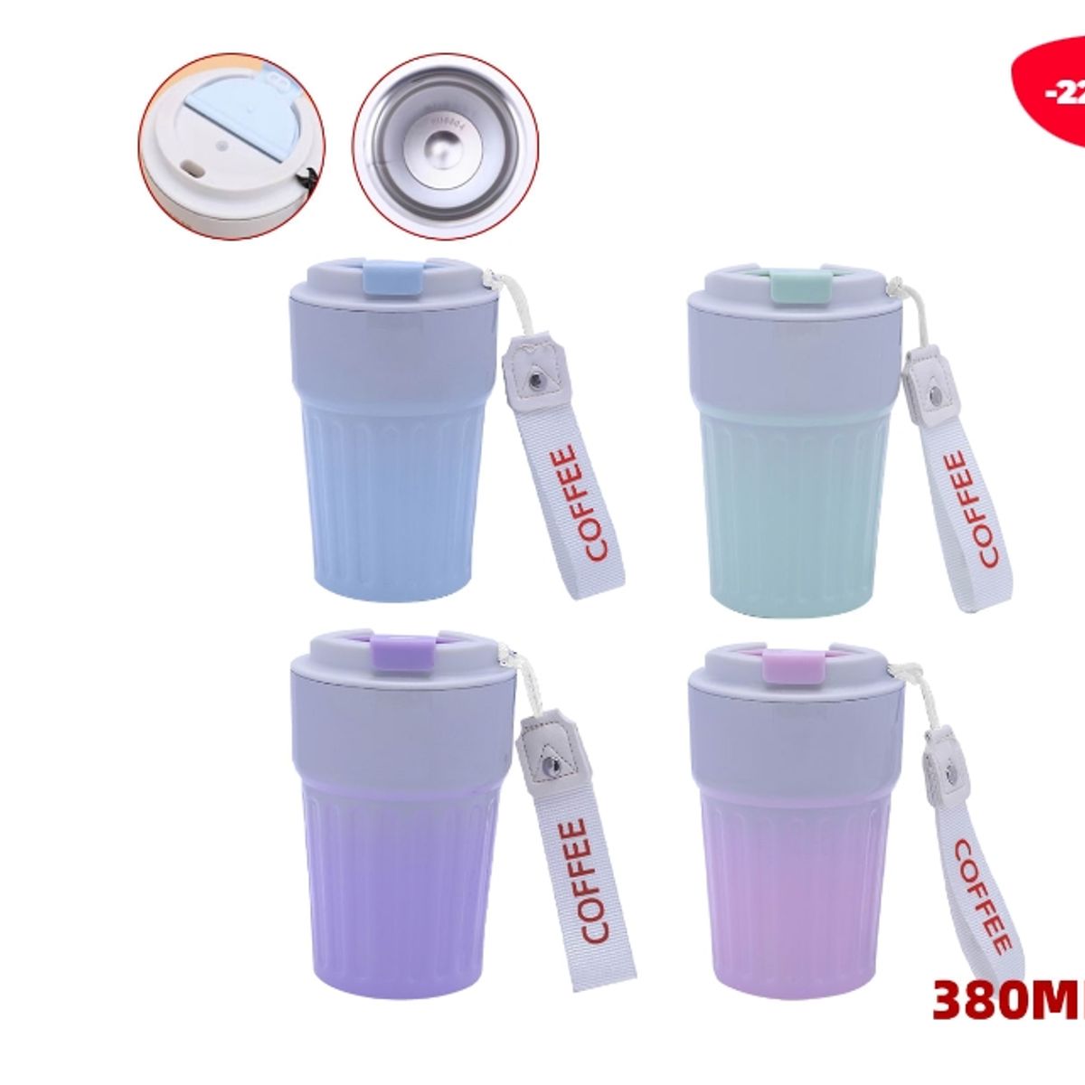 GENERICO - TERMO PARA AGUA CALIENTE INOXIDABLE 380ML