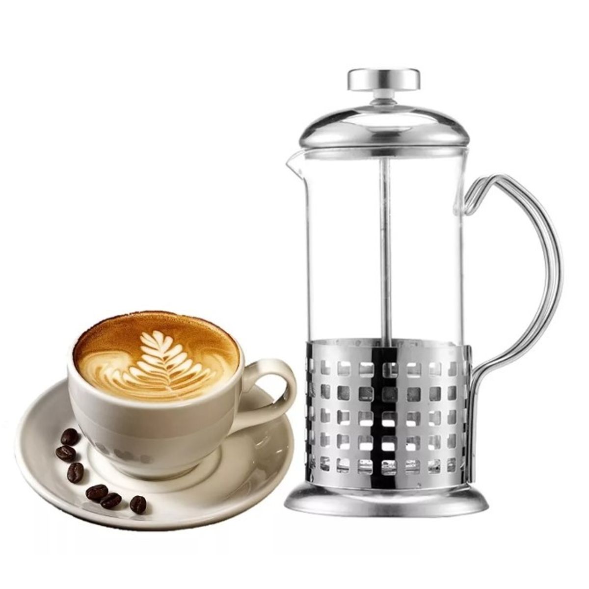 GENERICO - Cafetera Francesa Prensa Émbolo Acero Inoxidable 600 Ml D Cuadrado