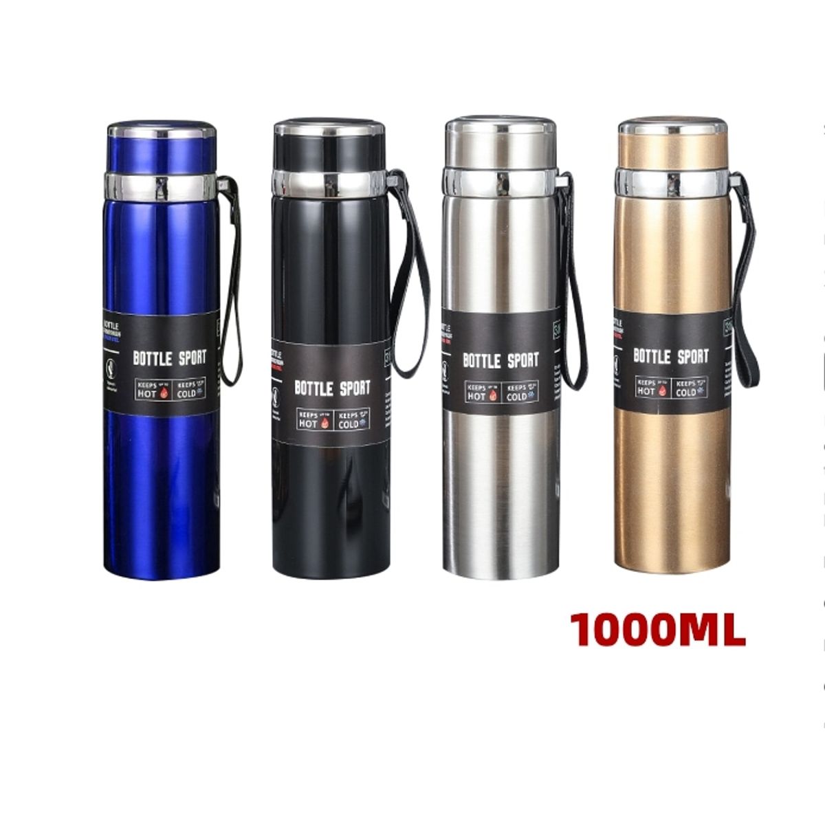 GENERICO - TERMO PARA AGUA CALIENTE INOXIDABLE 1000ML