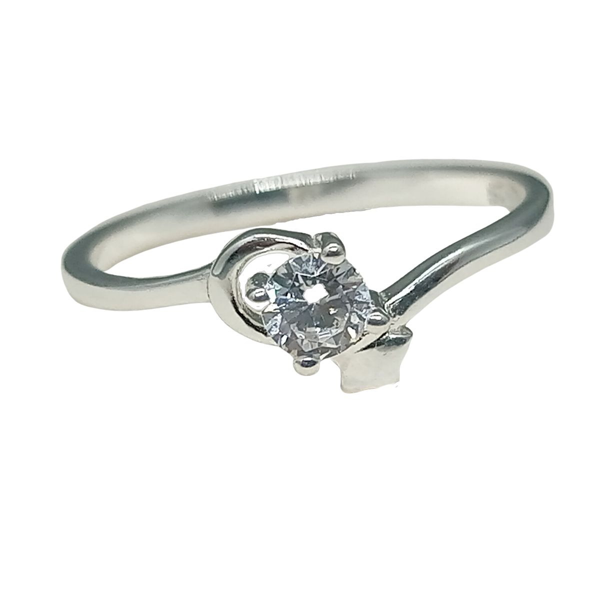 GENERICO - Anillo Media Luna y Estrella de Plata 925 con Zircón