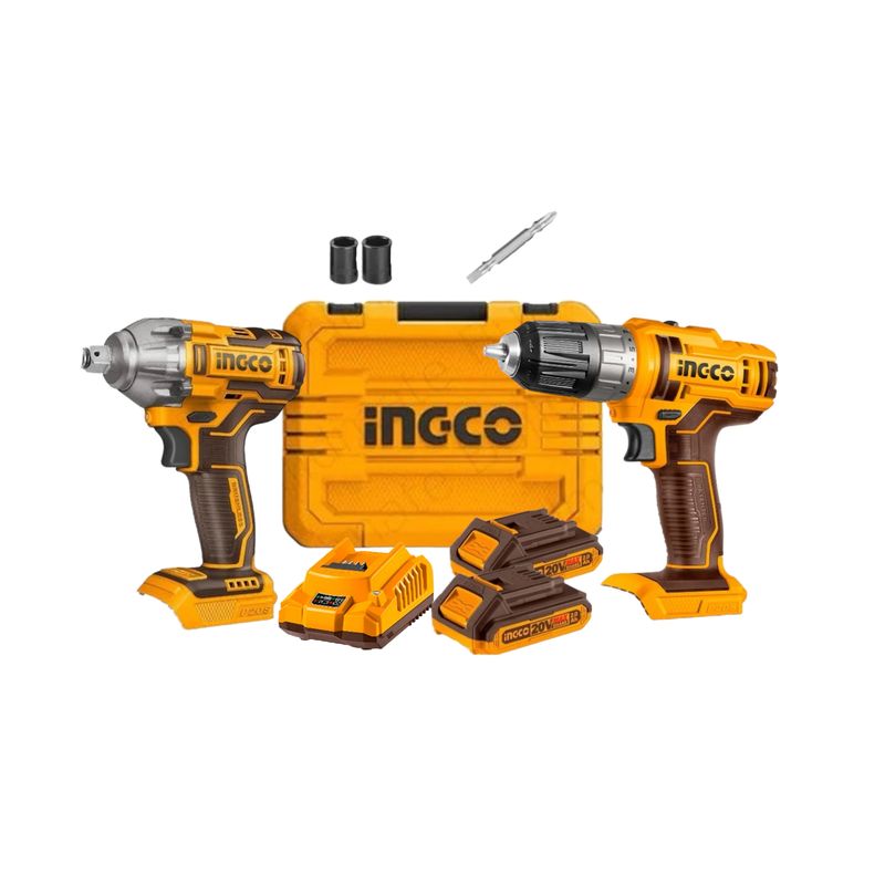 INGCO - Kit Pack Inal Ingco 20v Taladro + Llave Impac Bl Cosli230702