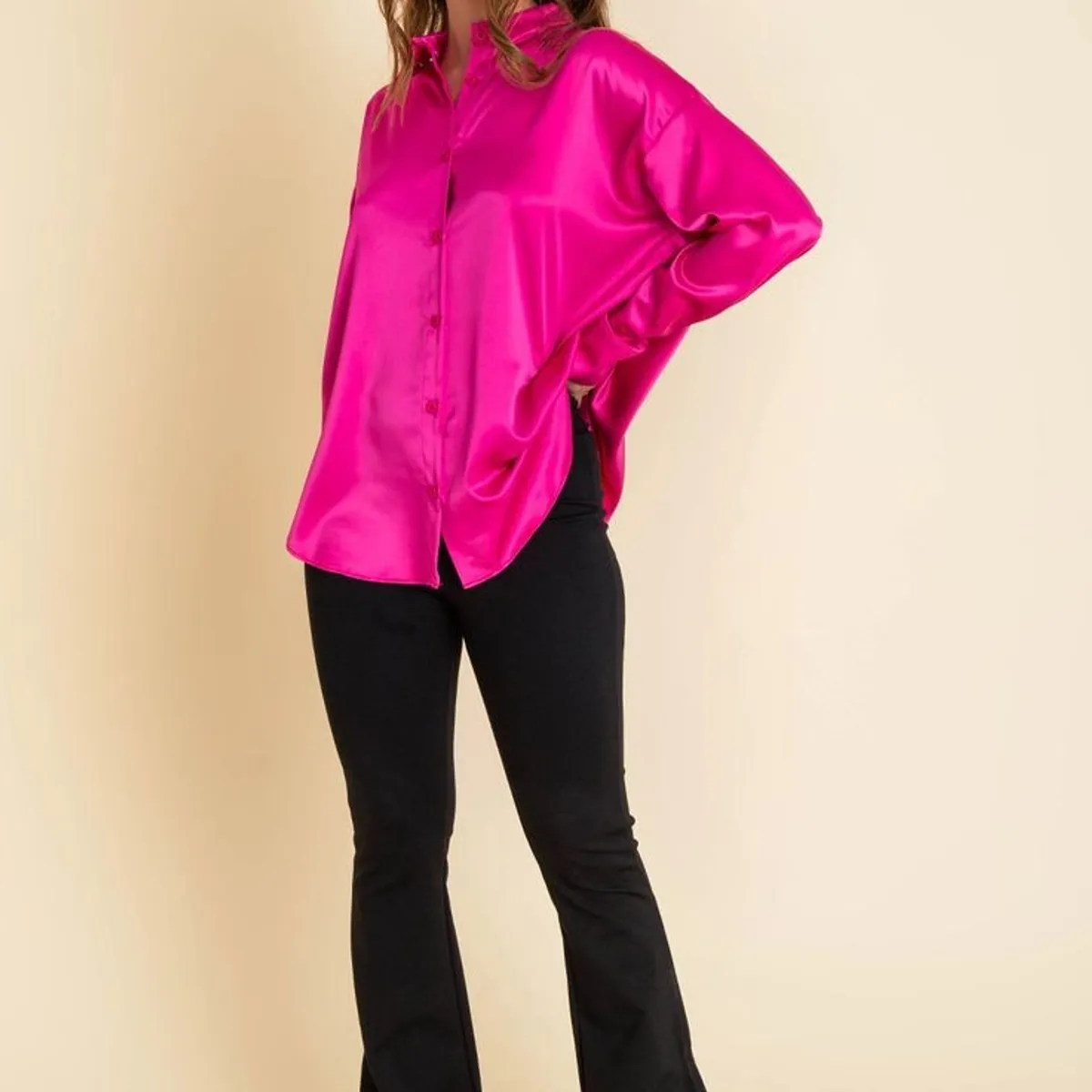 ARRAKASTA - Blusa larga satinada