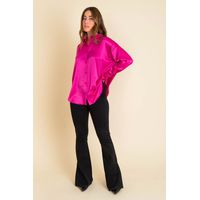 Blusa larga satinada