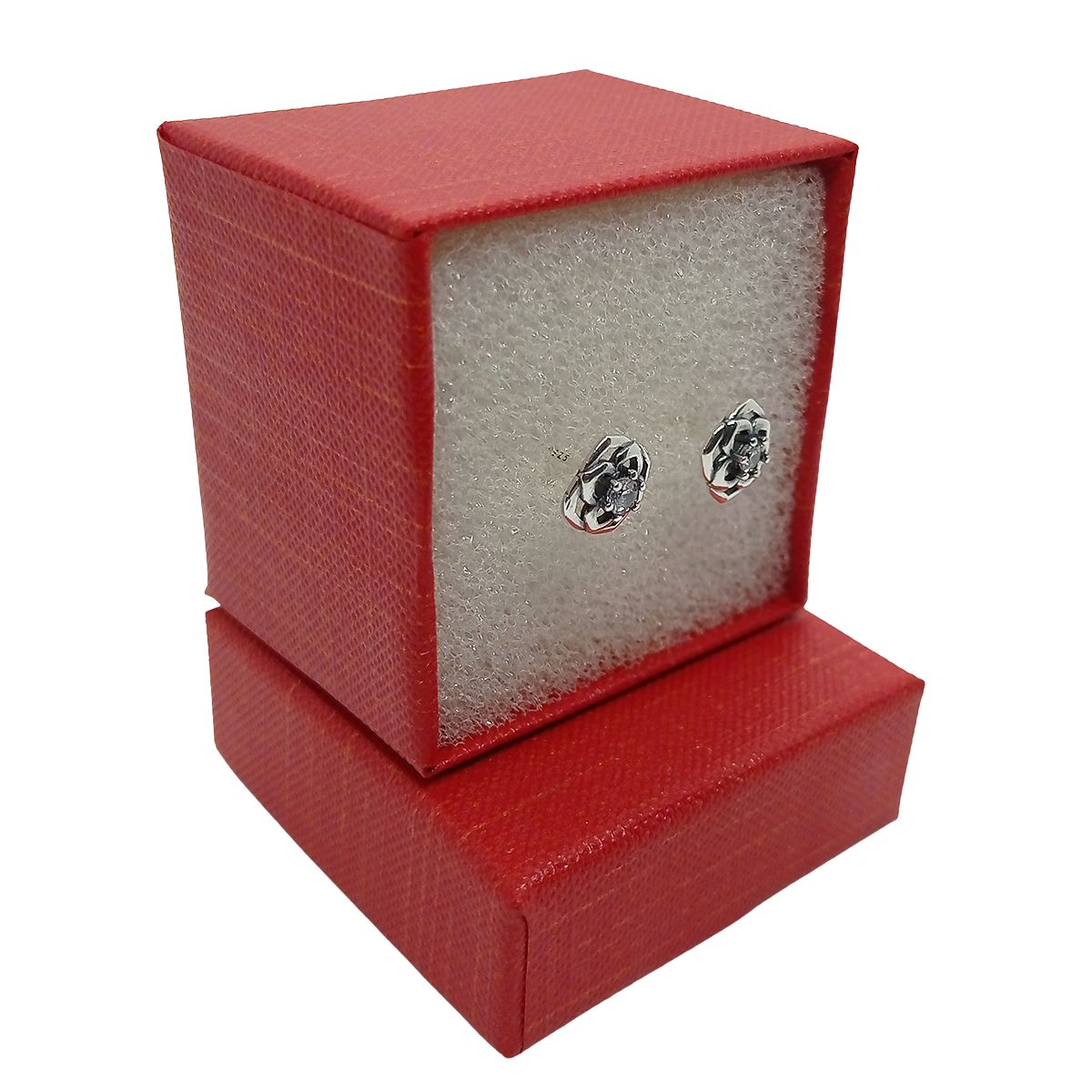 GENERICO - Aros Par de Rosas de Plata