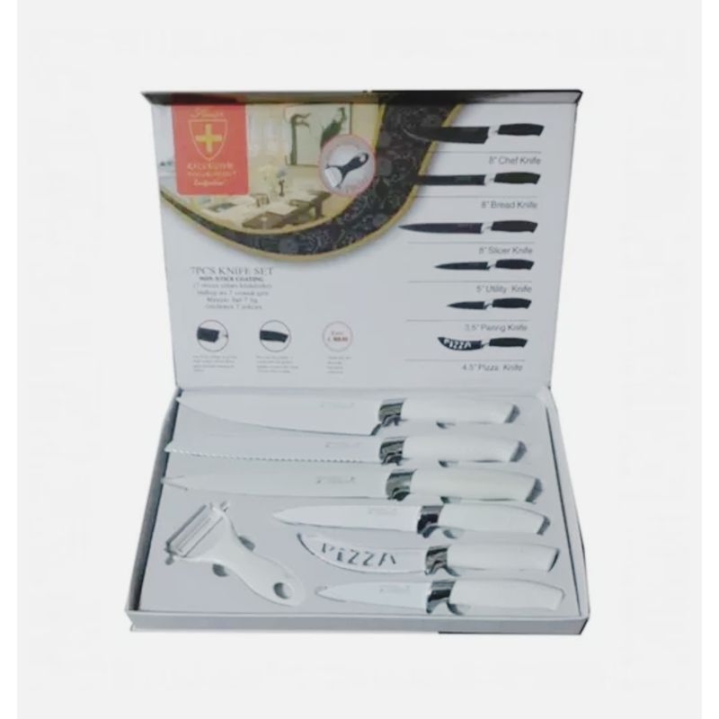 GENERICO - Set Cuchillos 7 Pcs Juegos Cuchillos Asados, Cocina, Pelador