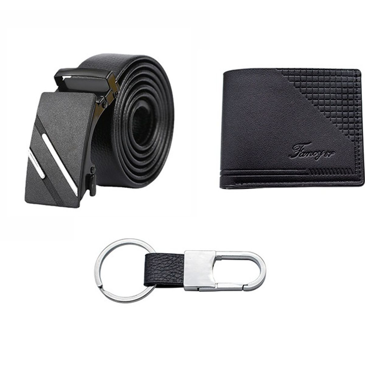 ZG JOYAS - Caja Set Regalo Padre Día Papá Cuero Pu Billetera Cinturón Boligrafo