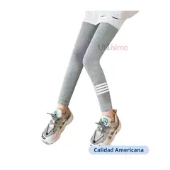 JUMP KIDS - Calza Niña Gris Claro Algodón y Lycra