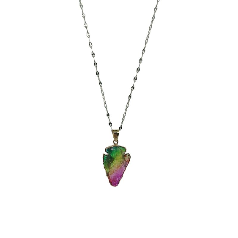 GENERICO - Colgante Triangular 7 Chakras Multicolor Claro