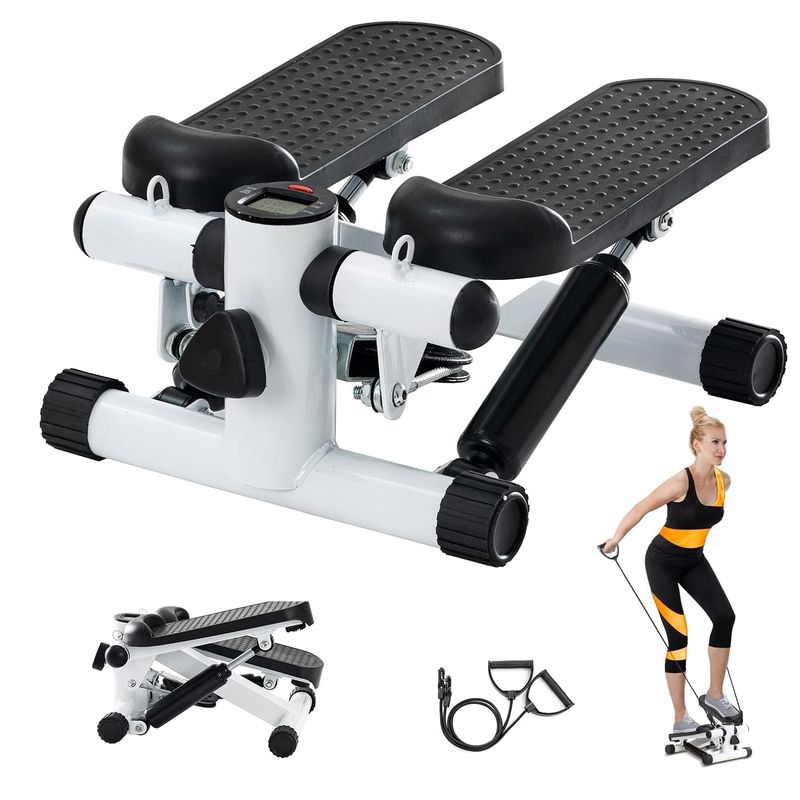COREJOY - Mini Escaladora Elíptica Paso con Bandas Resistencia-negro