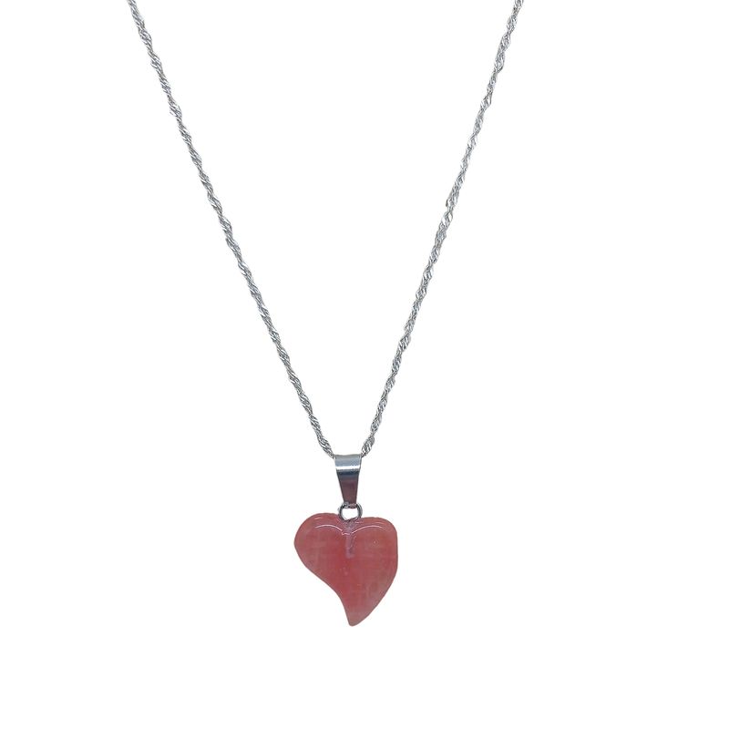 GENERICO - Colgante Piedra Sandía con Cadena Plata