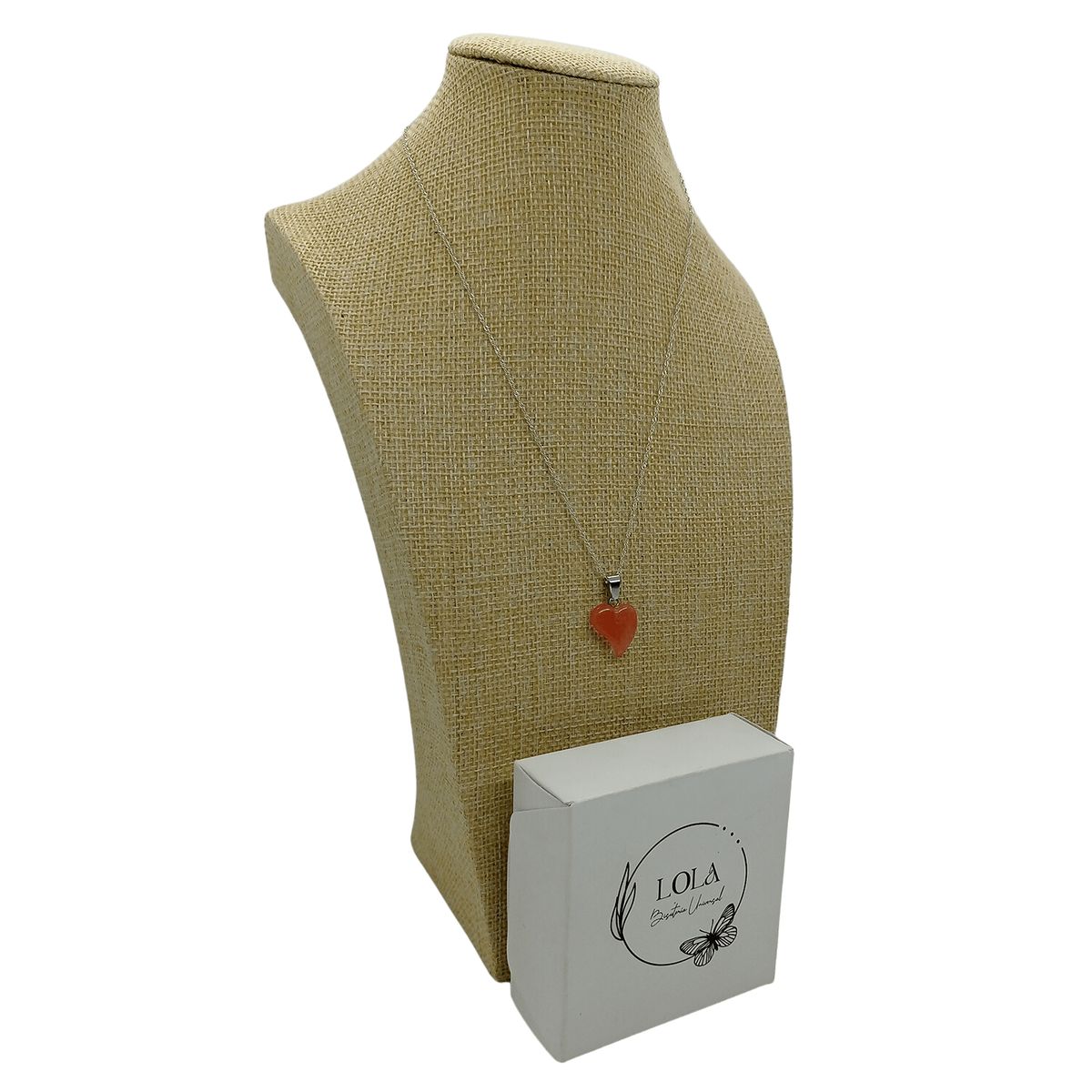 GENERICO - Colgante Piedra Sandía con Cadena Plata