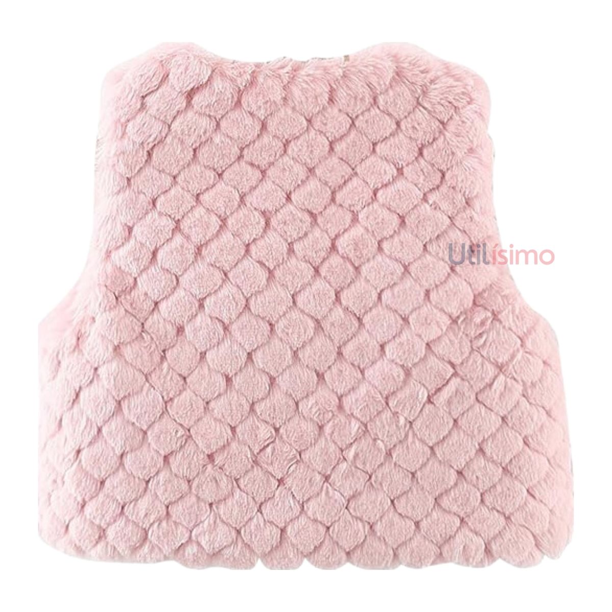 JUMP KIDS - Chaleco Peludo Con Lazo Niña Rosa Jump Kids