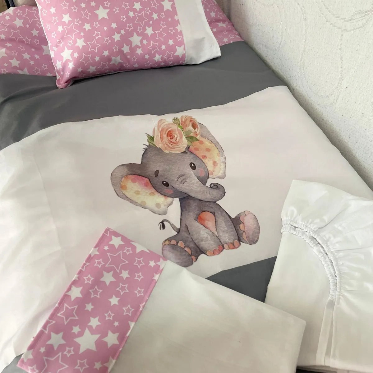 GENERICO - Juego de sabana mas cobertor cuna colecho bebe