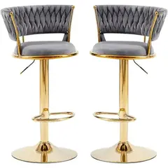 OH MI HOGAR - Taburete Regulable Luxury Gris