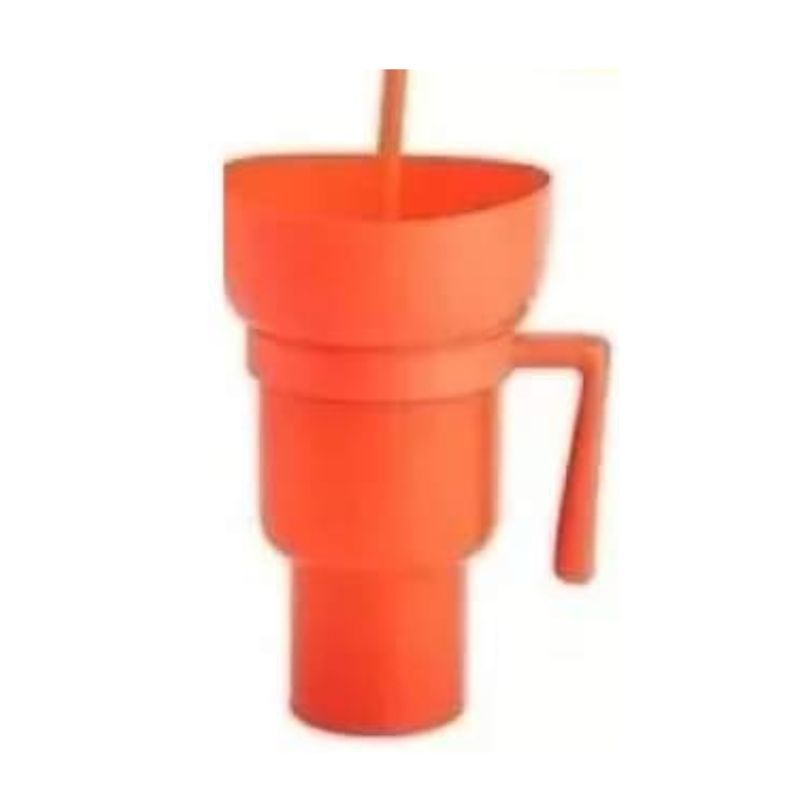 GENERICO - Vaso Tik Tok Botanero 2 En 1 Tendencia ,Color Naranja