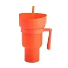 GENERICO - Vaso Tik Tok Botanero 2 En 1 Tendencia ,Color Naranja