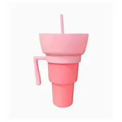 GENERICO - Vaso Tik Tok Botanero 2 En 1 Tendencia ,Color rosado
