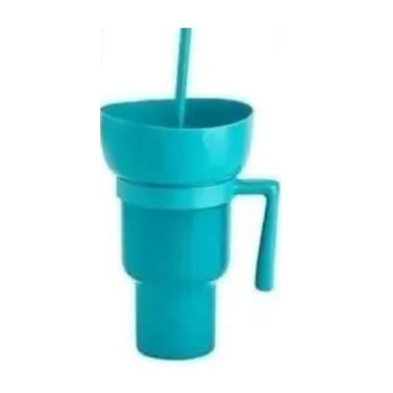 GENERICO - Vaso Tik Tok Botanero 2 En 1 Tendencia ,Color Celeste