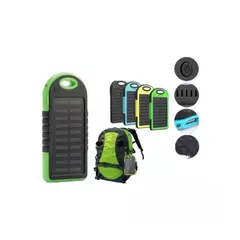 GENERICO - Cargador Teléfono Solar Portátil Powerbank Resiste Agua Color Verde