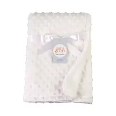 GENERICO - Manta Frazada Suave Para Bebé 80100cm Blanca