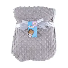 GENERICO - Manta Frazada Suave Para Bebé 80100cm Gris