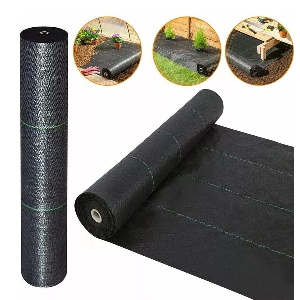 KUANGYE - Malla Antimaleza Cubresuelo 2m De Ancho X 100m De Largo
