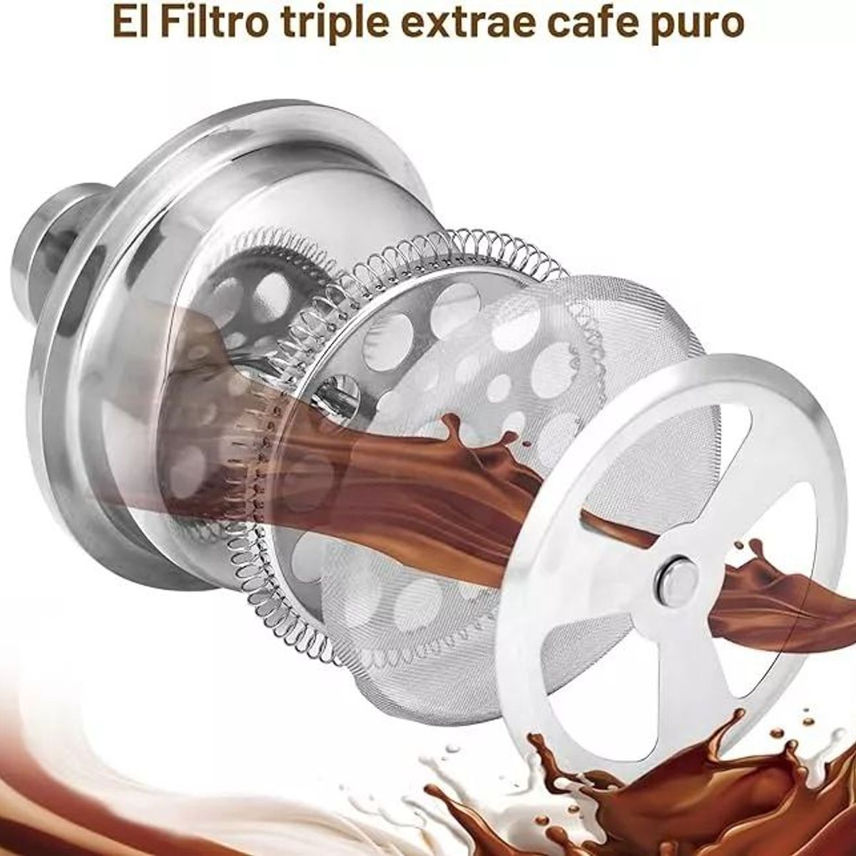 KUANGYE - Cafetera Prensa Francesa Acero Inoxidable Doble Pared 800ml
