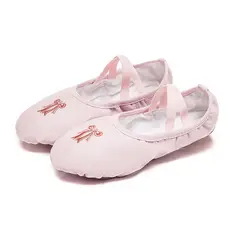 EDWINAYY - Zapatillas Media Punta Lona Y Gamuza Ballet Ni?ayoga