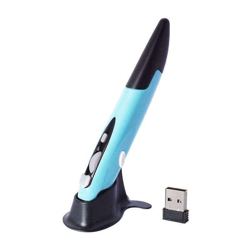 SHARGE - Ratón tipo lápiz Diseño de agarre vertical inalámbrico de 24GHz Azul