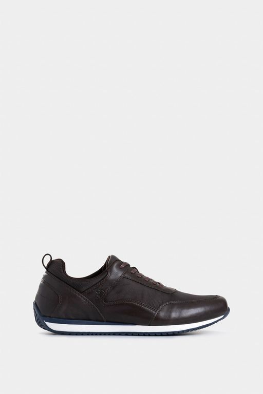 Vélez Zapatilla Tenis Engeil 3 Cuero Hombre Textil Café