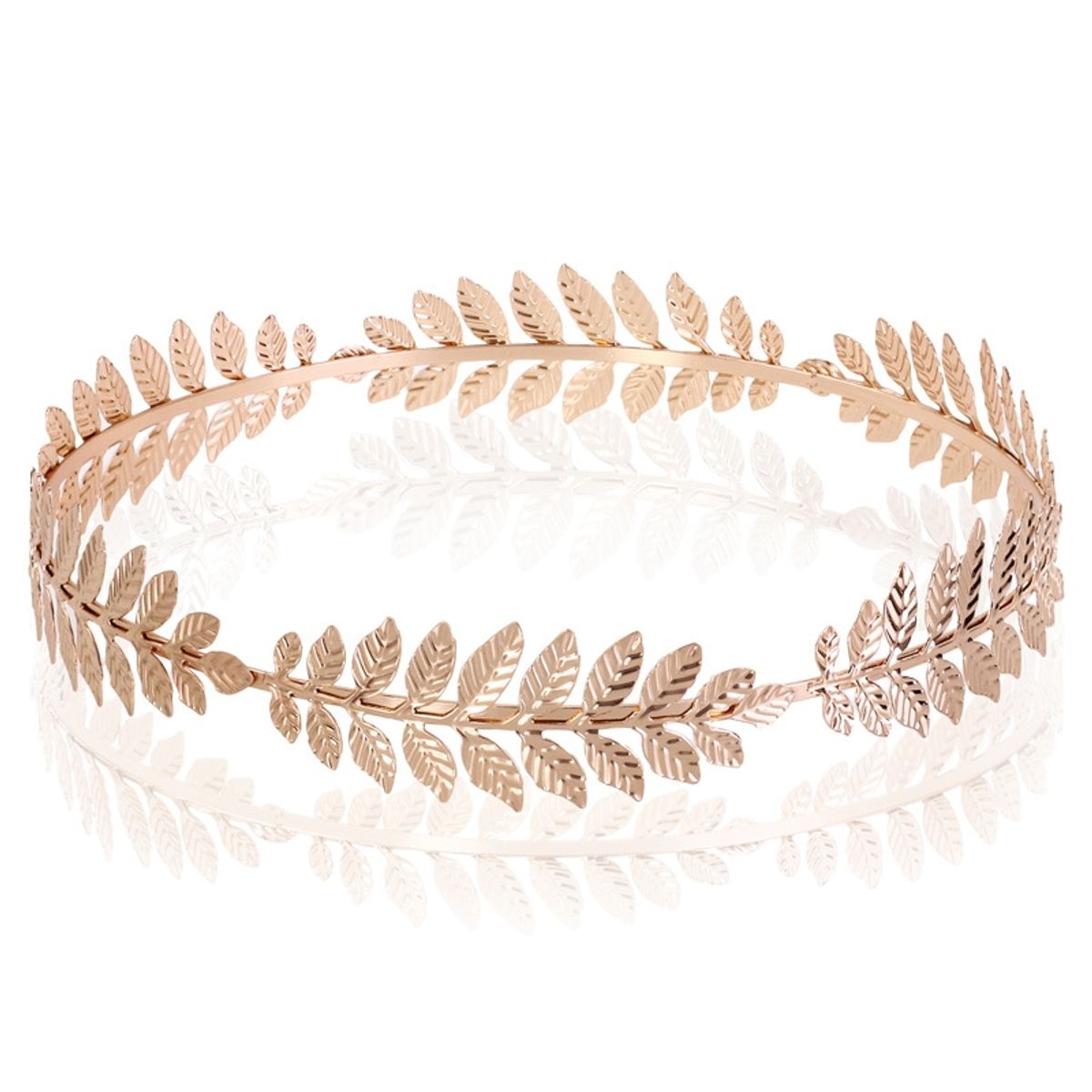 VATYERTY - Corona elegante estilo real Color dorado en forma hoja estilo griego