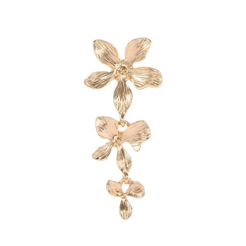 VATYERTY - Aros Colgantes Diseño De Flor Dorada